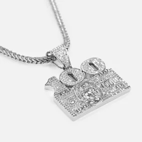 100 Money Benjamin 1½" Pendant with Chain Necklace - Stainless Steel