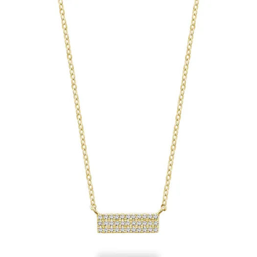 10K Gold and Diamond Bar Necklace