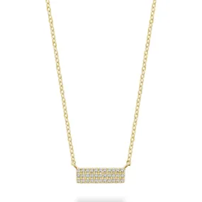 10K Gold and Diamond Bar Necklace