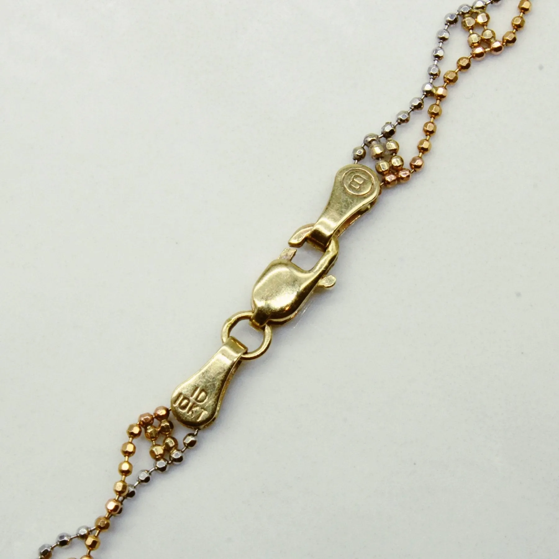 10k Multi Tone Gold Woven Necklace | 17" |