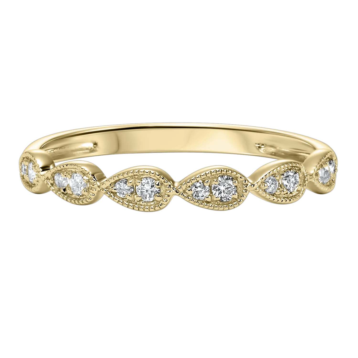 10KTY Diamond Mixables Band Fashion Ring 1/8Ct