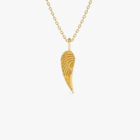 14K Angel Wings Pendant Necklace