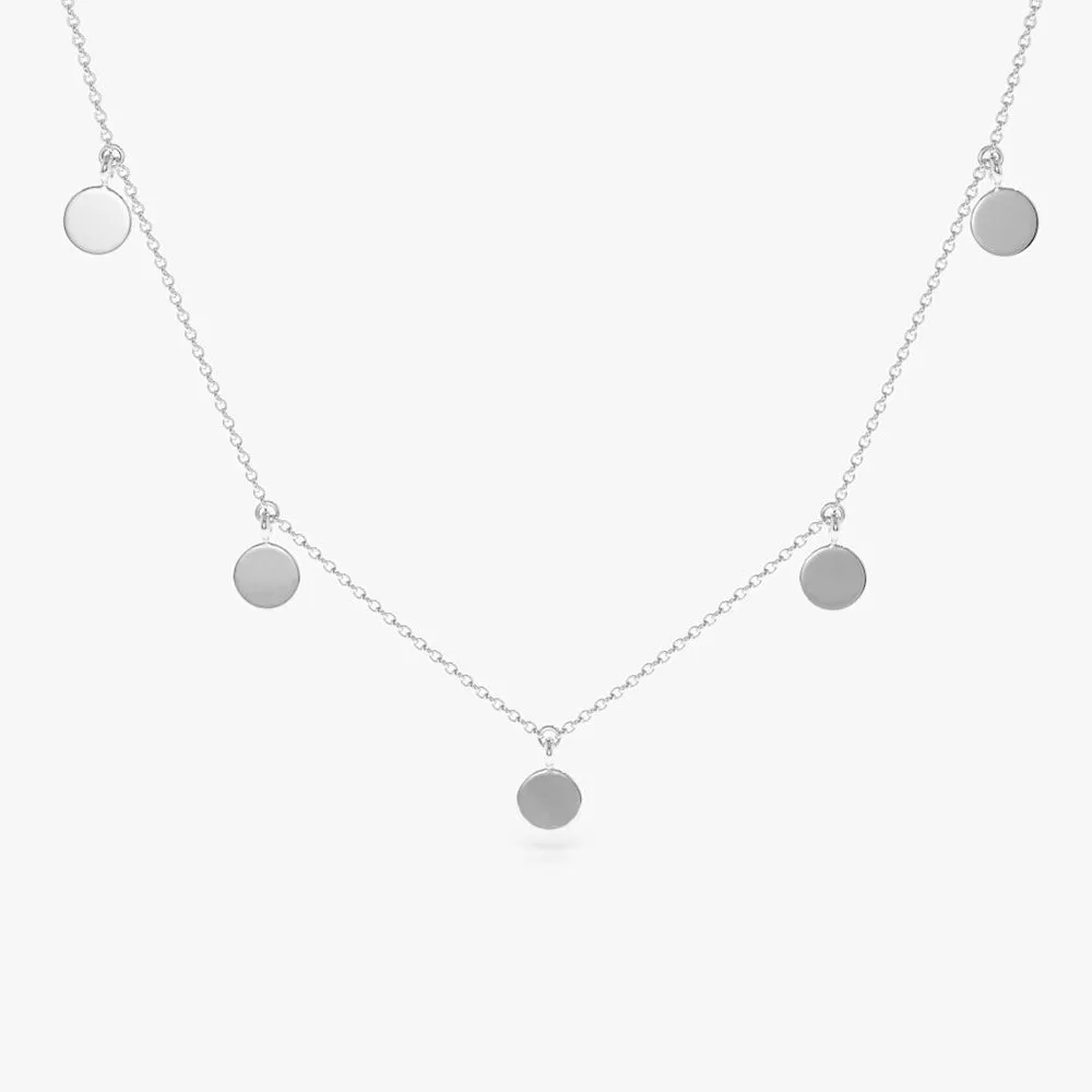 14k Coin Disc Choker Necklace