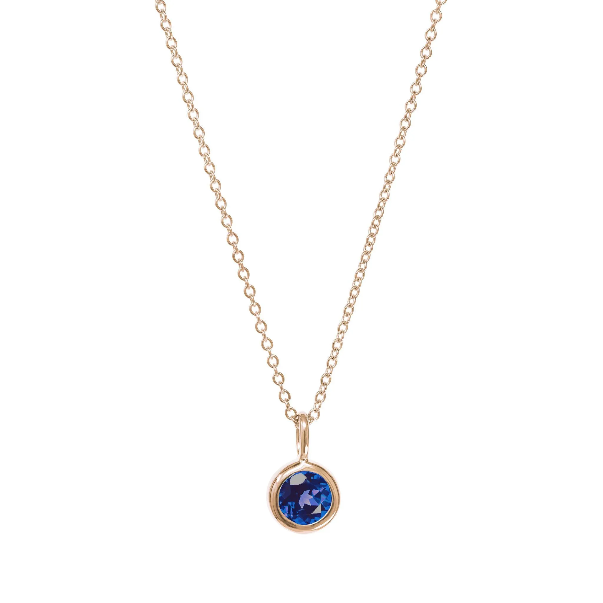 14k Gold Birthstone Charm Necklaces