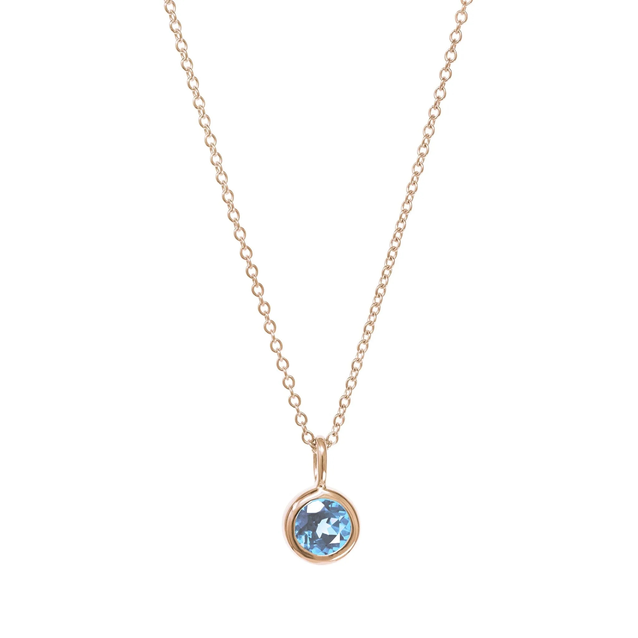 14k Gold Birthstone Charm Necklaces