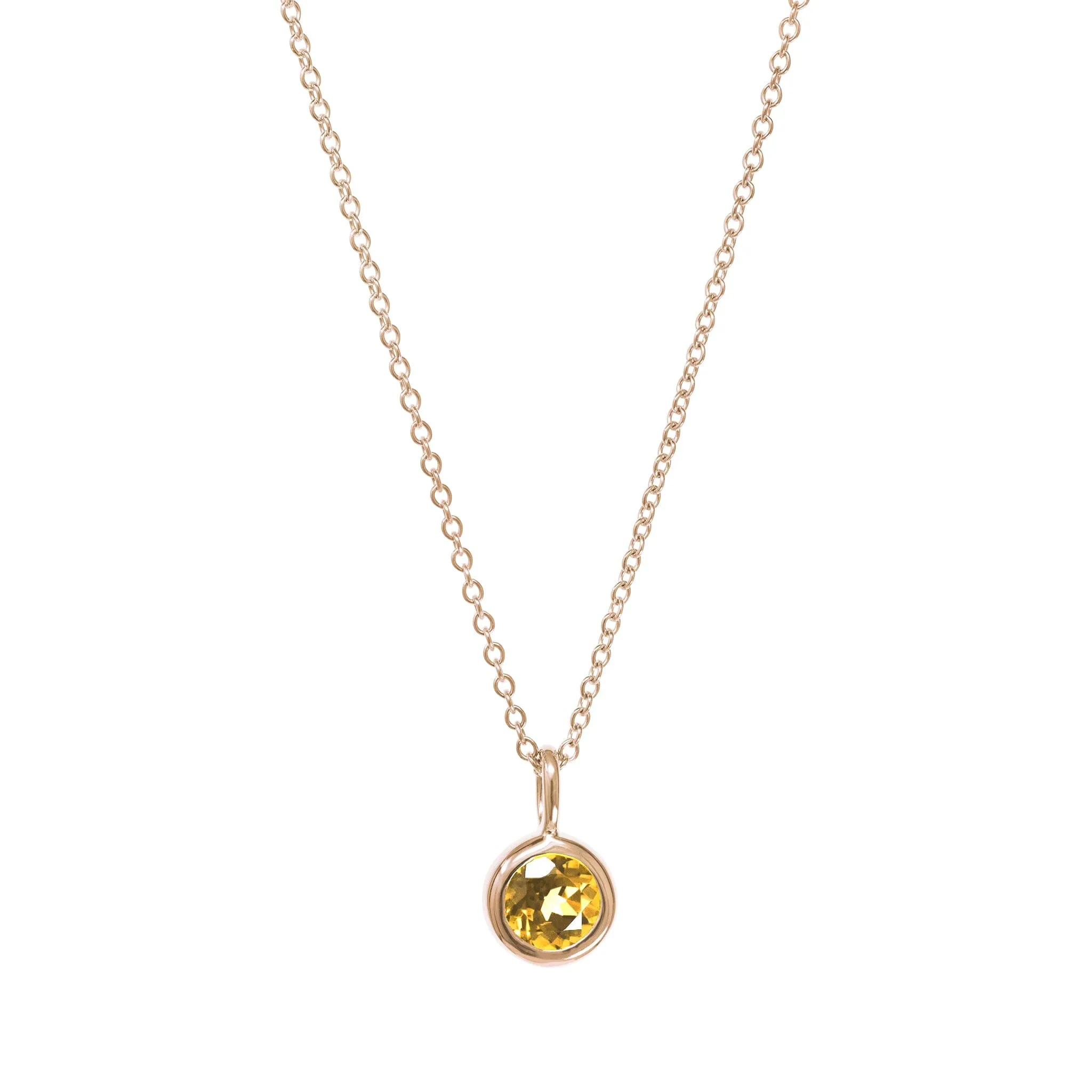 14k Gold Birthstone Charm Necklaces