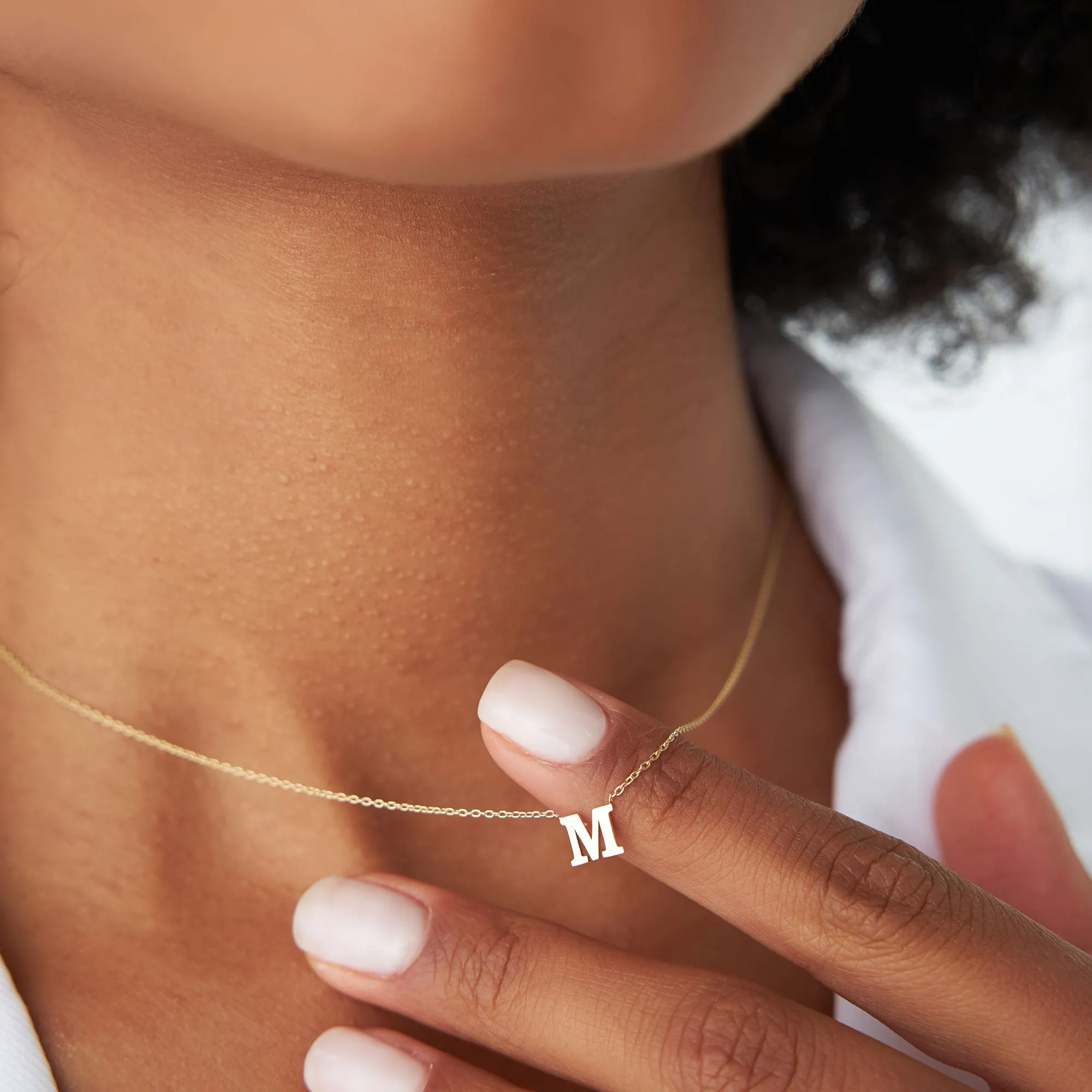 14K Gold Initial Necklace