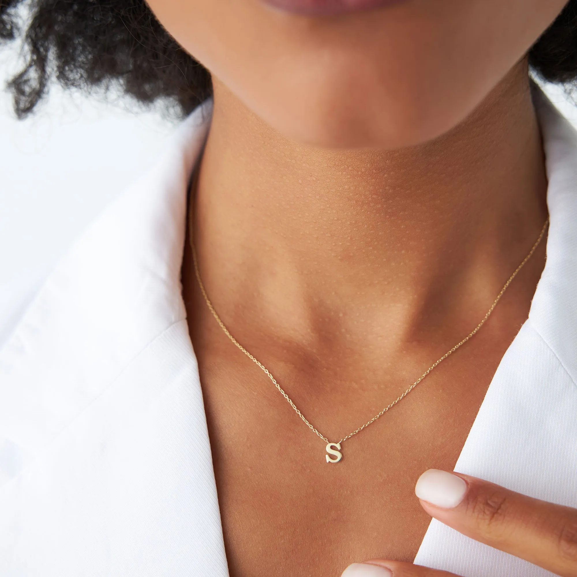 14K Gold Initial Necklace