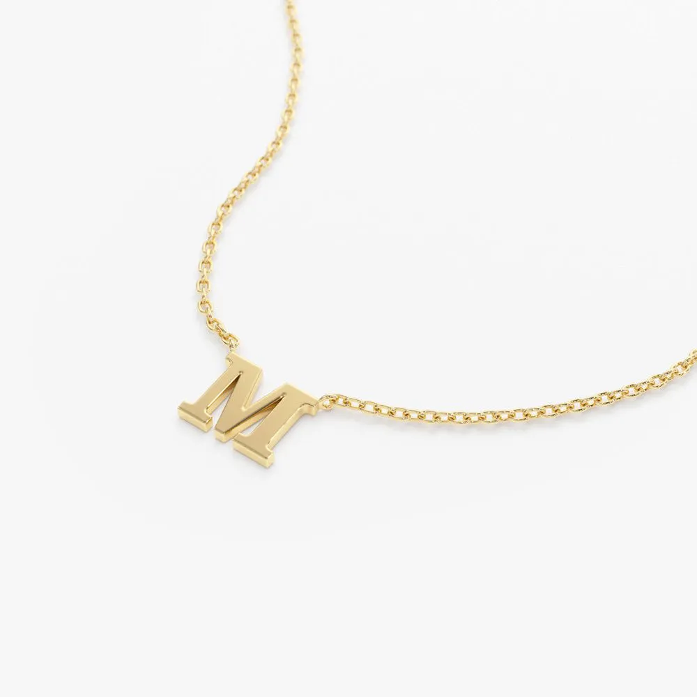 14K Gold Initial Necklace