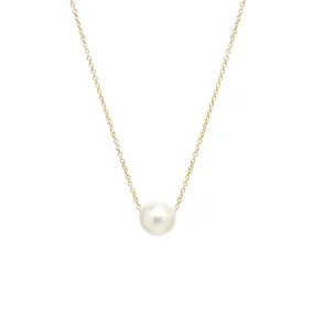 14K Gold White Freshwater Cultured Pearl Choker