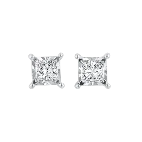 14KTW Diamond Tru Reflection Fashion Stud 1/7 Ct