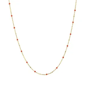 16" Apple Dot Ball Chain Necklace