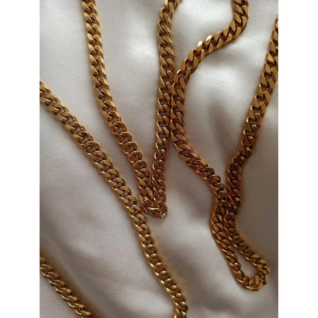 18K Gold Cuban Chain Necklace