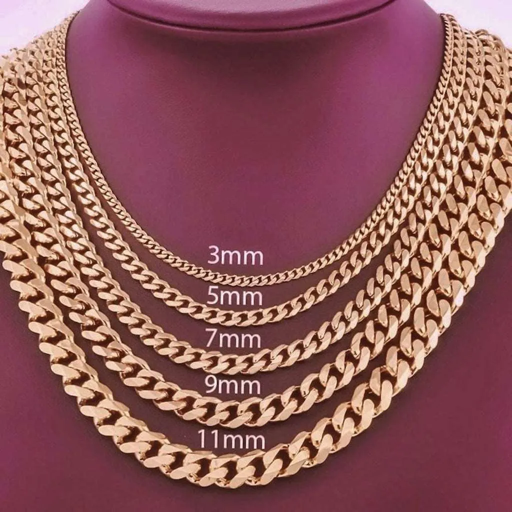 18K Gold Cuban Chain Necklace