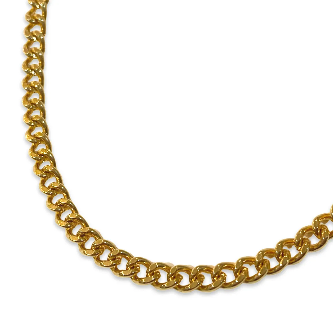 18K Gold Filled Cuban 4mm Chain Necklace