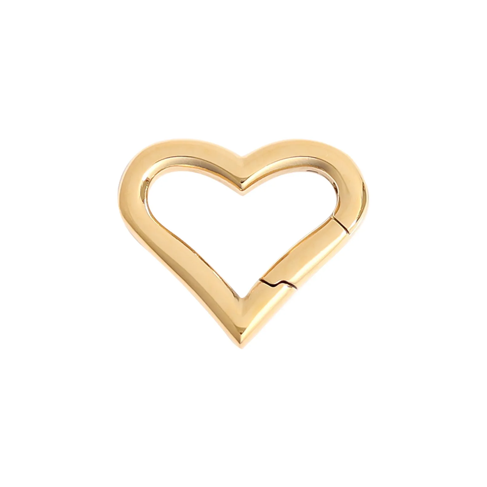 18K Gold PVD Stainless Steel Small Heart Carabiner / ENC0039