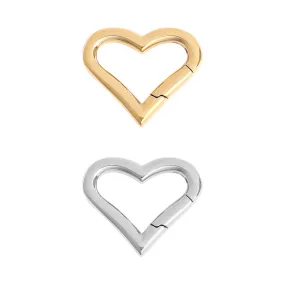 18K Gold PVD Stainless Steel Small Heart Carabiner / ENC0039