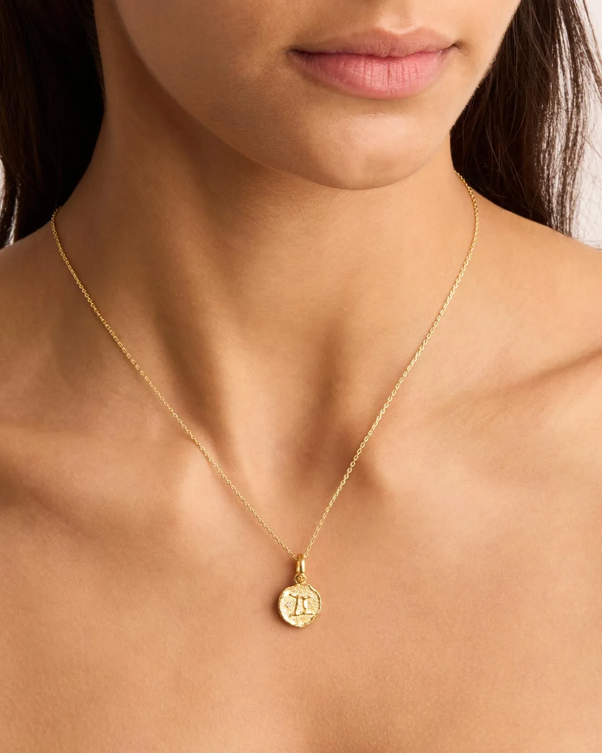 18k Gold Vermeil Cosmic Love Zodiac Annex Link Pendant - Gemini