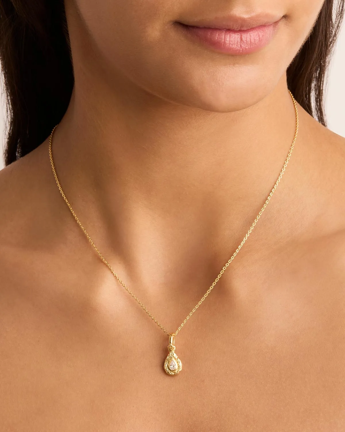 18k Gold Vermeil With Love Birthstone Annex Link Pendant - April