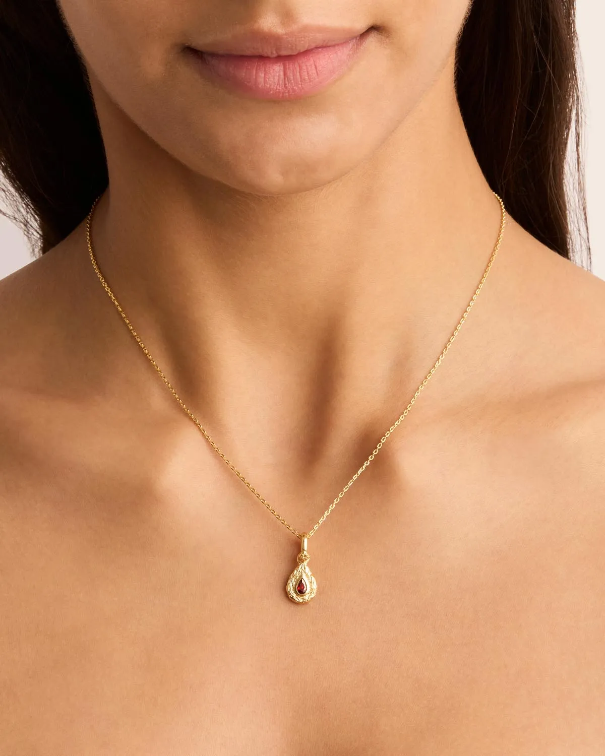 18k Gold Vermeil With Love Birthstone Annex Link Pendant - January