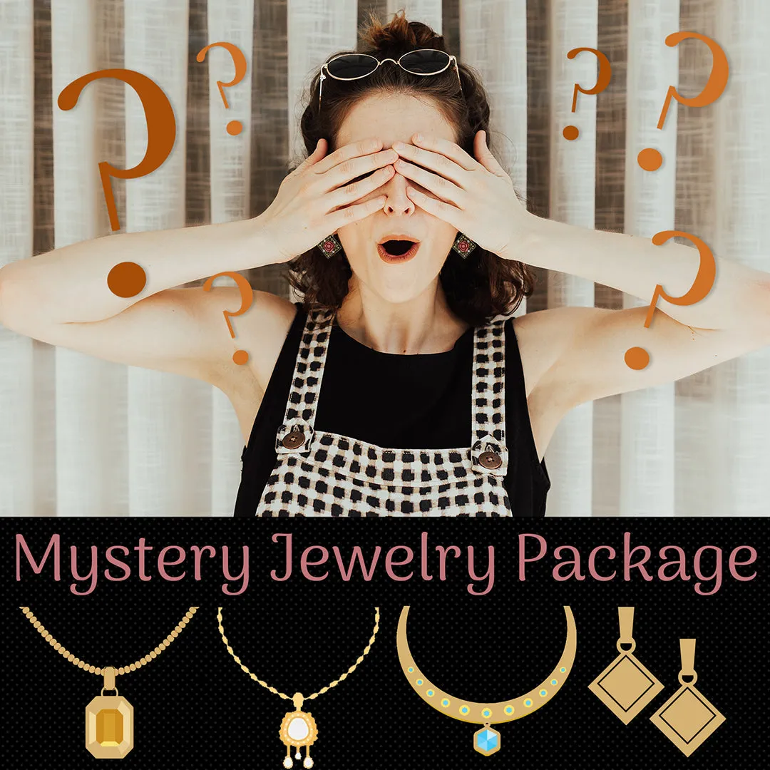 1928 Jewelry $150.00 Value Mystery Jewelry Package Three Necklace and One Pair of Earrings