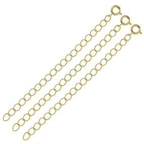 1928 Jewelry 3-Pack Necklace Extension Chains - 3-Inch Adjustable Length