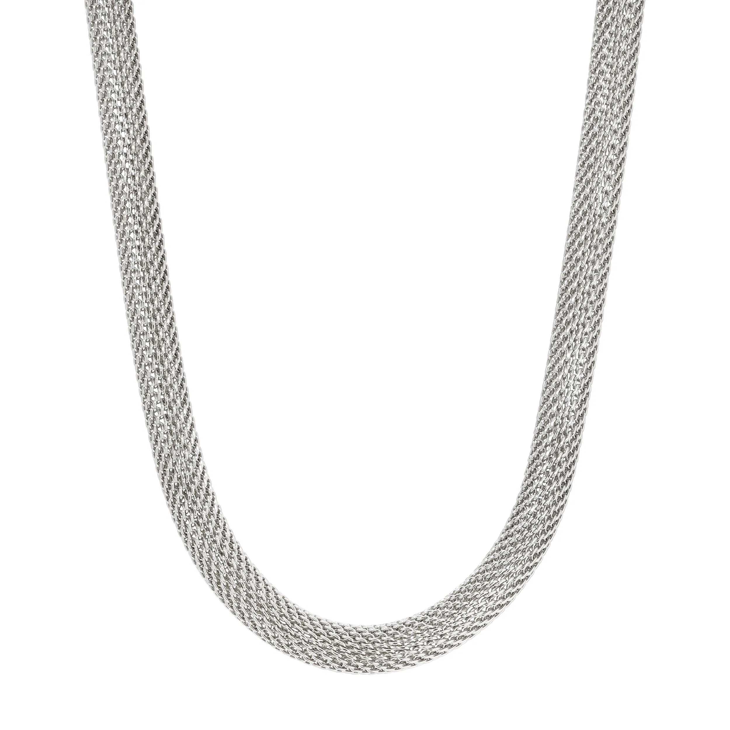 1928 Jewelry 8mm Round Mesh Tube Chain Necklace 16"