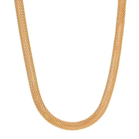 1928 Jewelry 8mm Round Mesh Tube Chain Necklace 16"