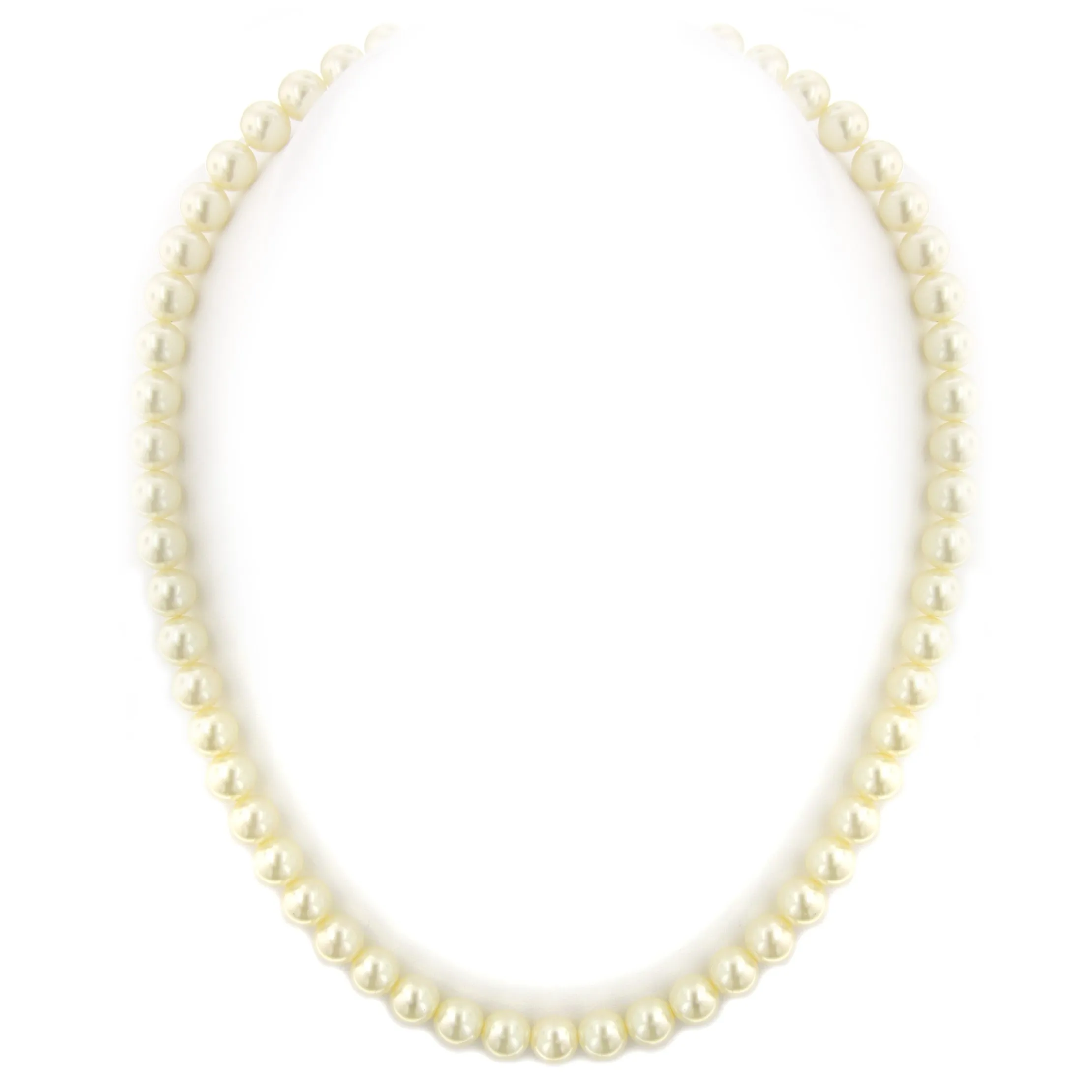 1928 Jewelry Classic 8mm Round Faux Pearl Strand Necklace 18"