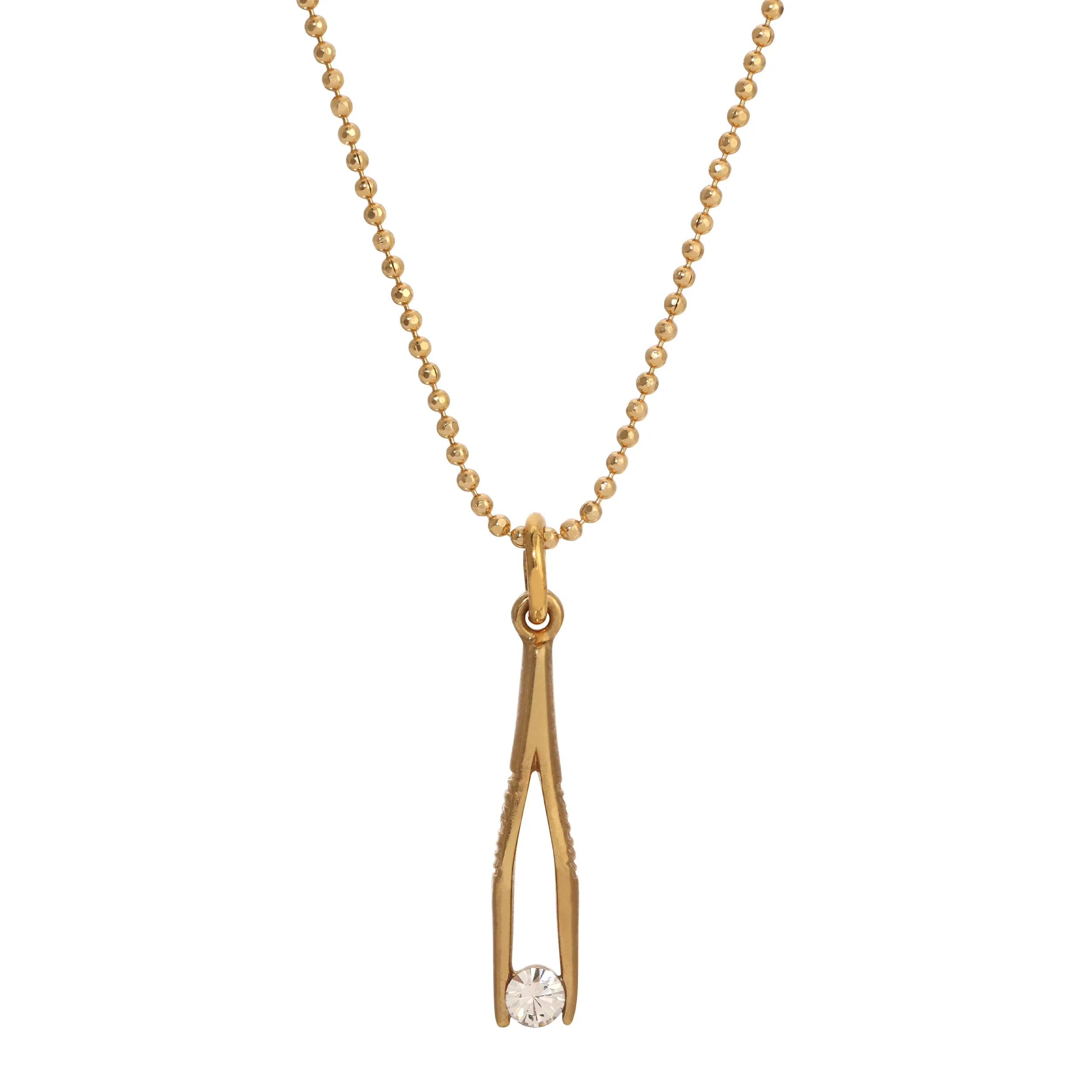 Elegant 1928 Jewelry Crystal Tweezer Pendant Necklace, 16 - Stunning Fashion Accessory with Sparkling Details