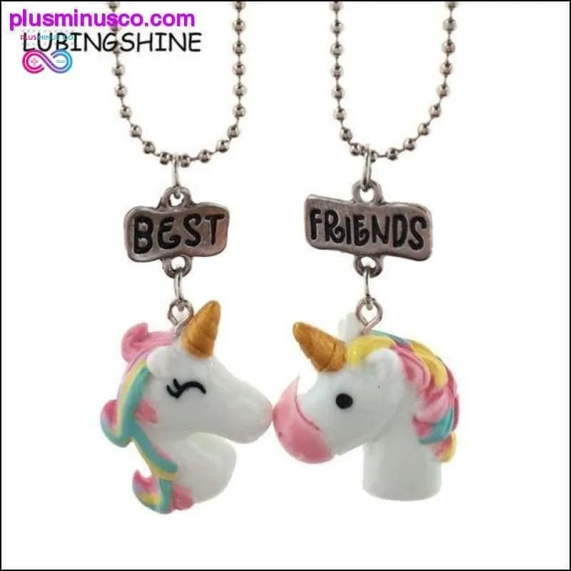 2PCS Unicorn Friendship or Best Friend Necklaces & Pendants