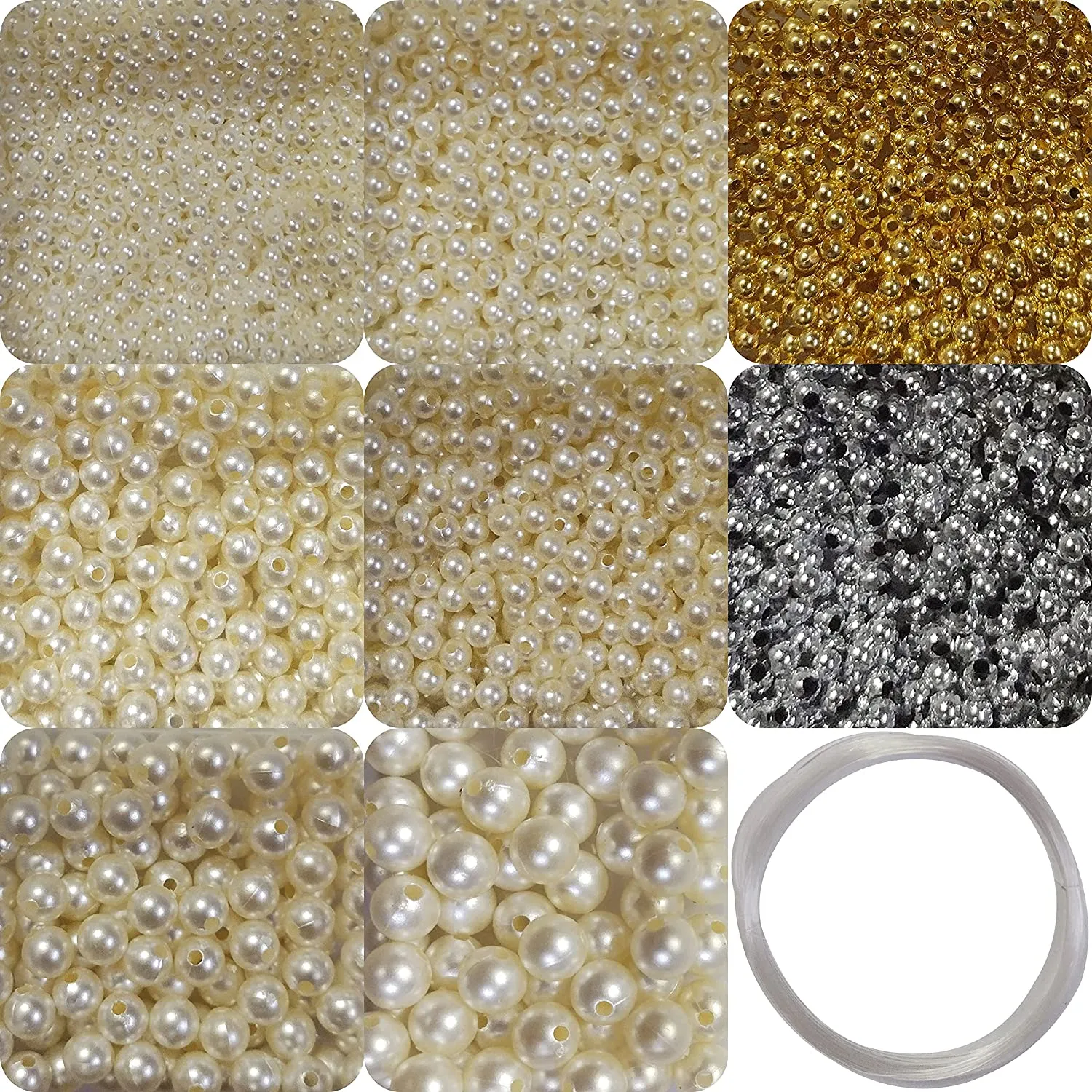 3100pcs 9-in-1 Beads Moti for Jewelry/ DIY