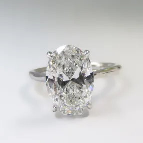 3.75ct Oval Diamond Engagement Ring