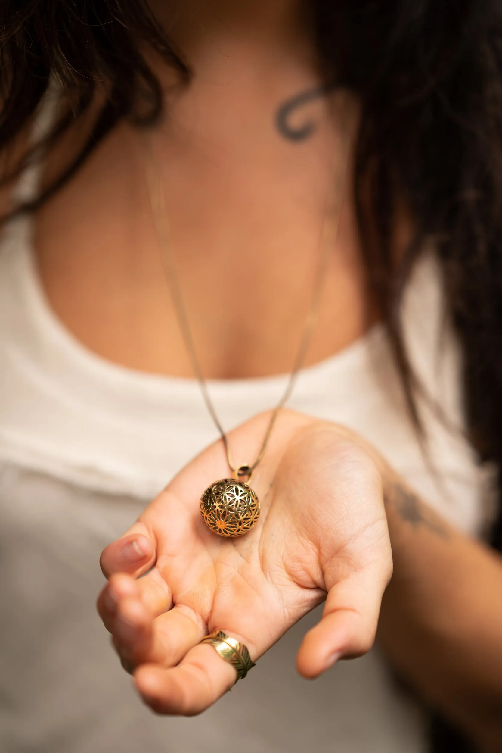 3D Flower of Life Ball Necklace