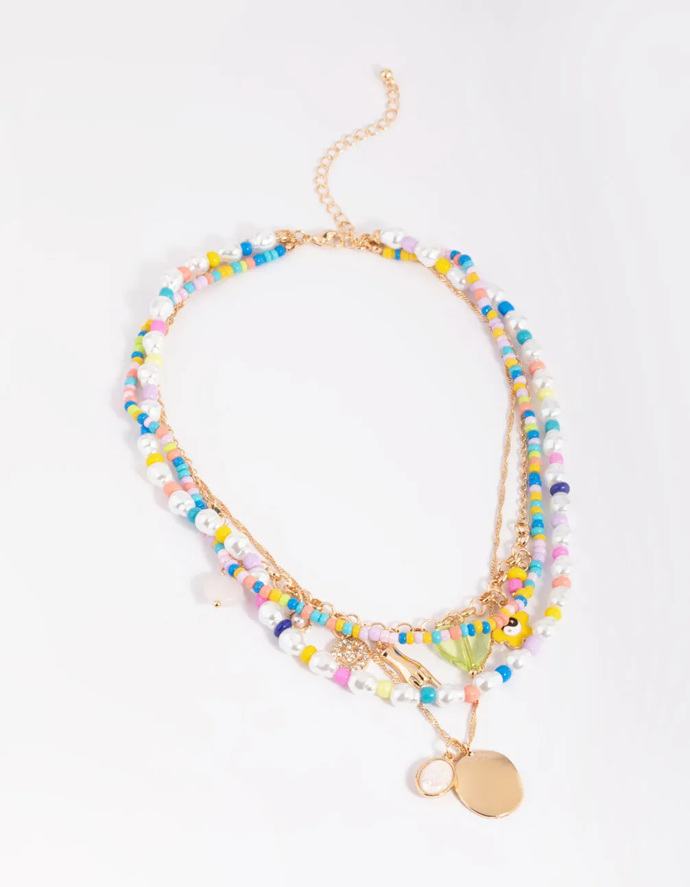 90s Colourful Beaded Necklace