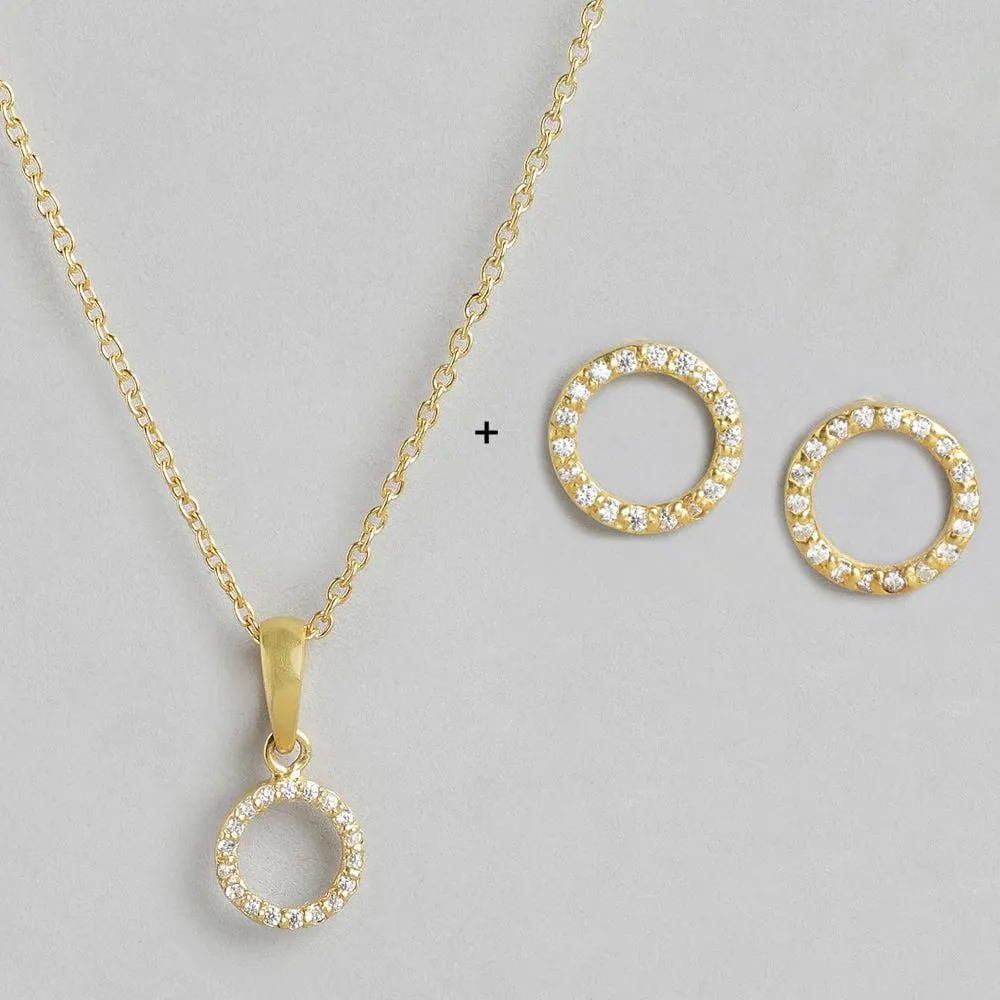 92.5 Silver Round Zircon Necklace