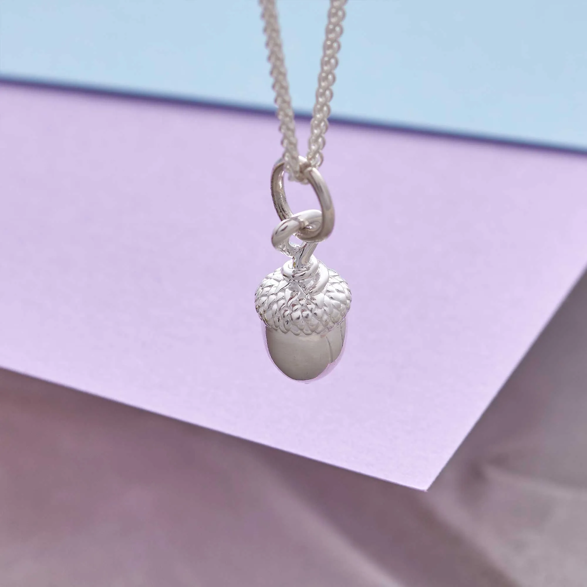 Acorn Silver Necklace