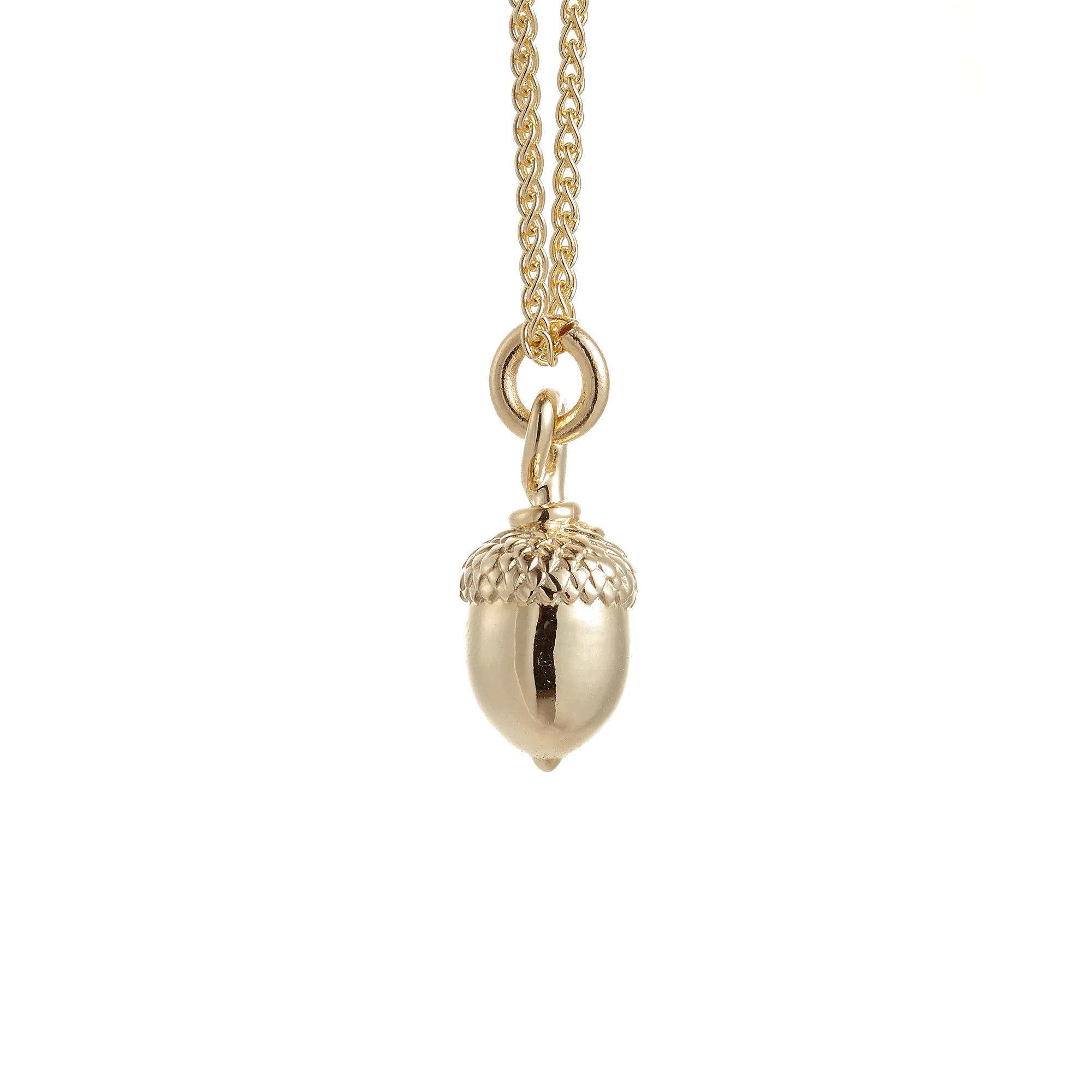 Acorn Solid Gold Necklace