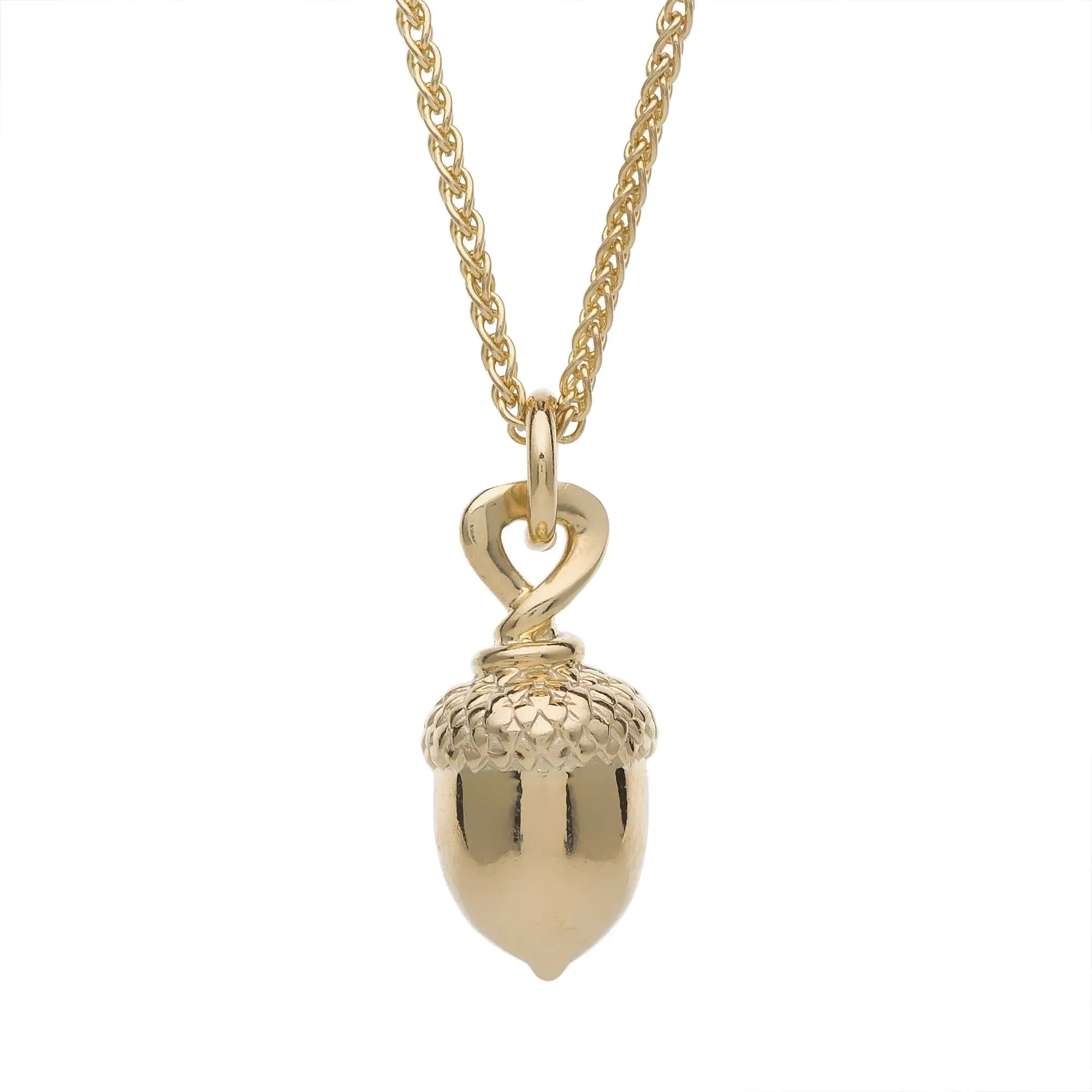 Acorn Solid Gold Necklace