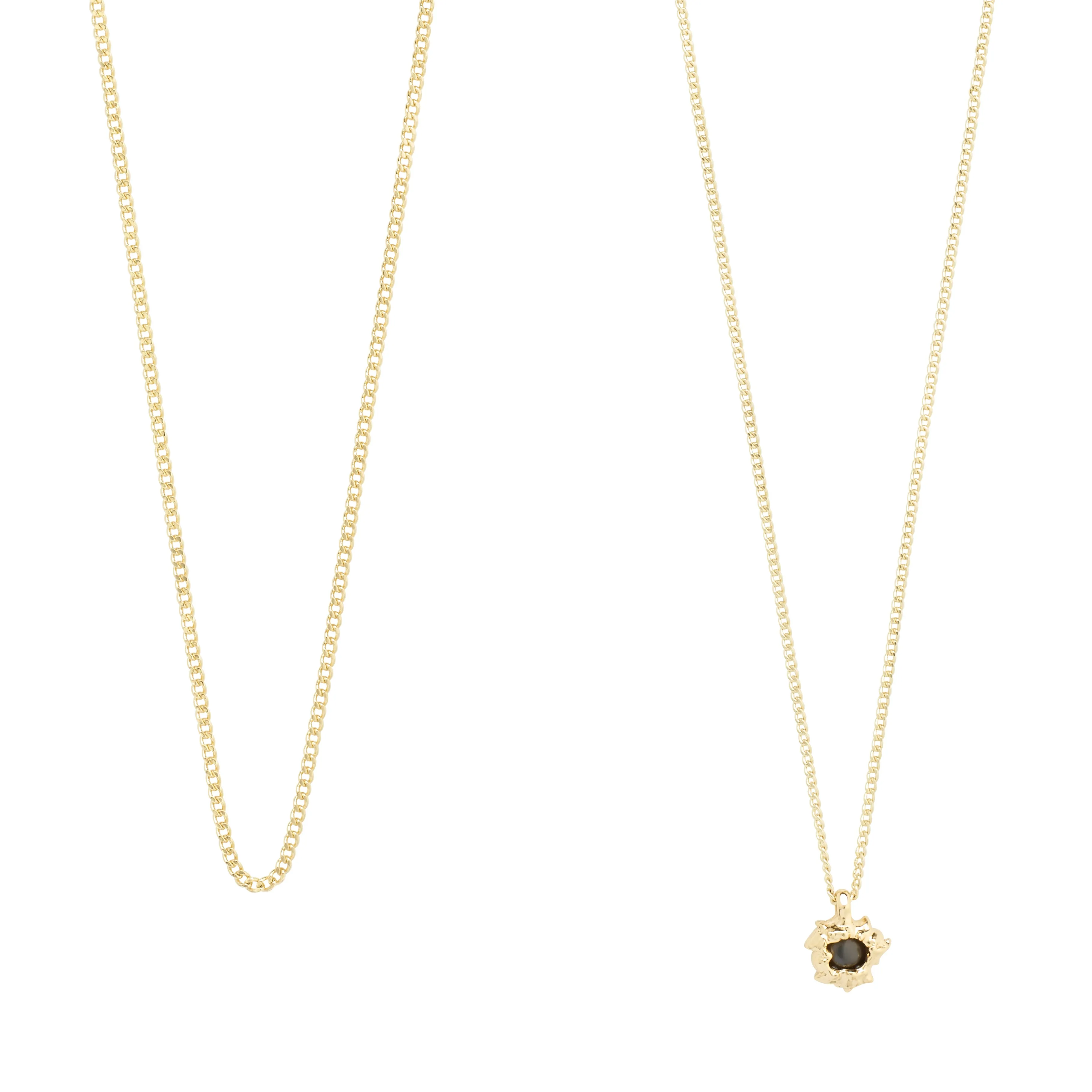 ACT recycled necklace 2-in-1 gold-plated