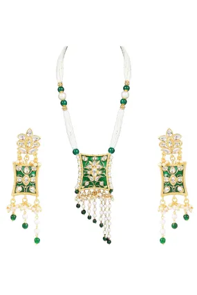 Alloy Necklace Set in Green