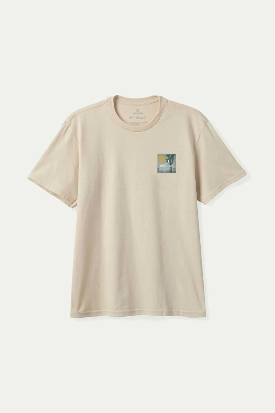 Alpha Square S/S Standard T-Shirt - Cream/Off White/Gold