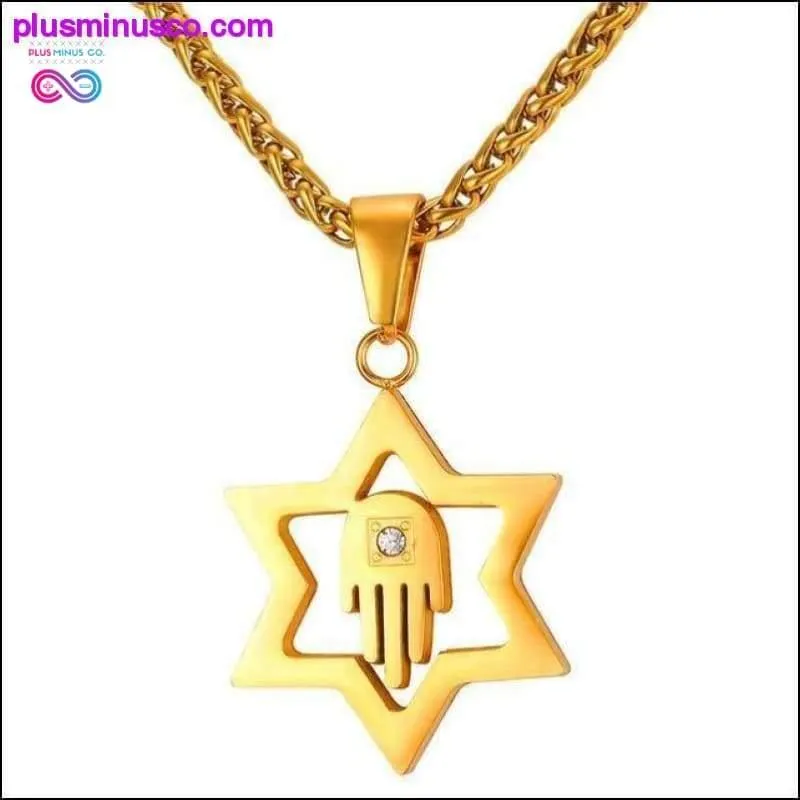 AlphaMan Star of David With Hamsa Hand Unisex Necklace