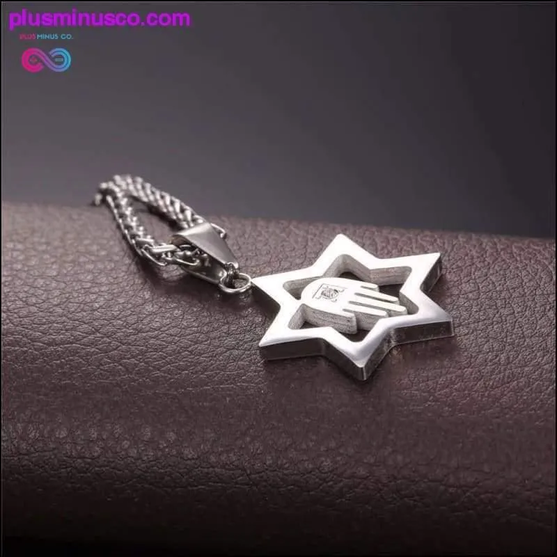 AlphaMan Star of David With Hamsa Hand Unisex Necklace