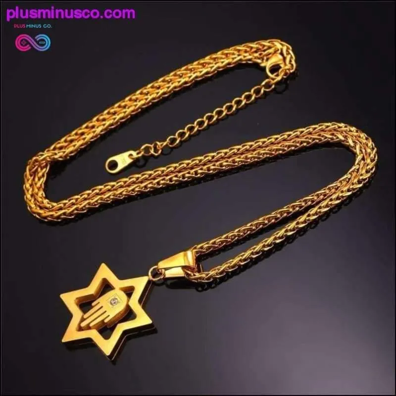 AlphaMan Star of David With Hamsa Hand Unisex Necklace