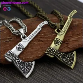 Amulet Viking Necklace and Axe Pendant - Unique Jewelry for