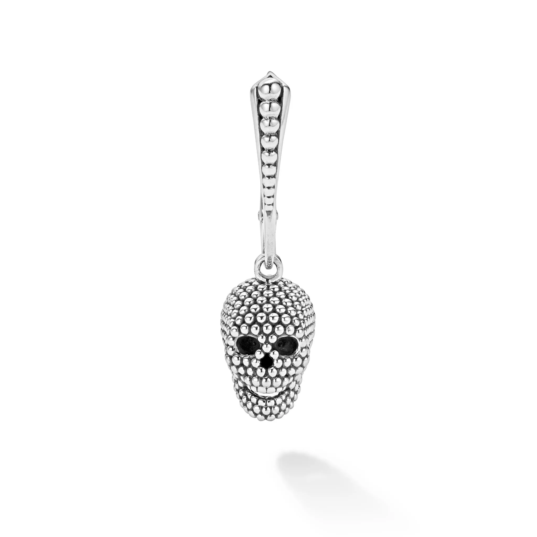 Anthem Large Caviar Beaded Skull Earring