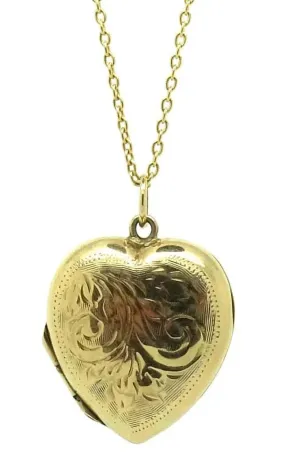 Antique Victorian 9ct Gold Heart Locket