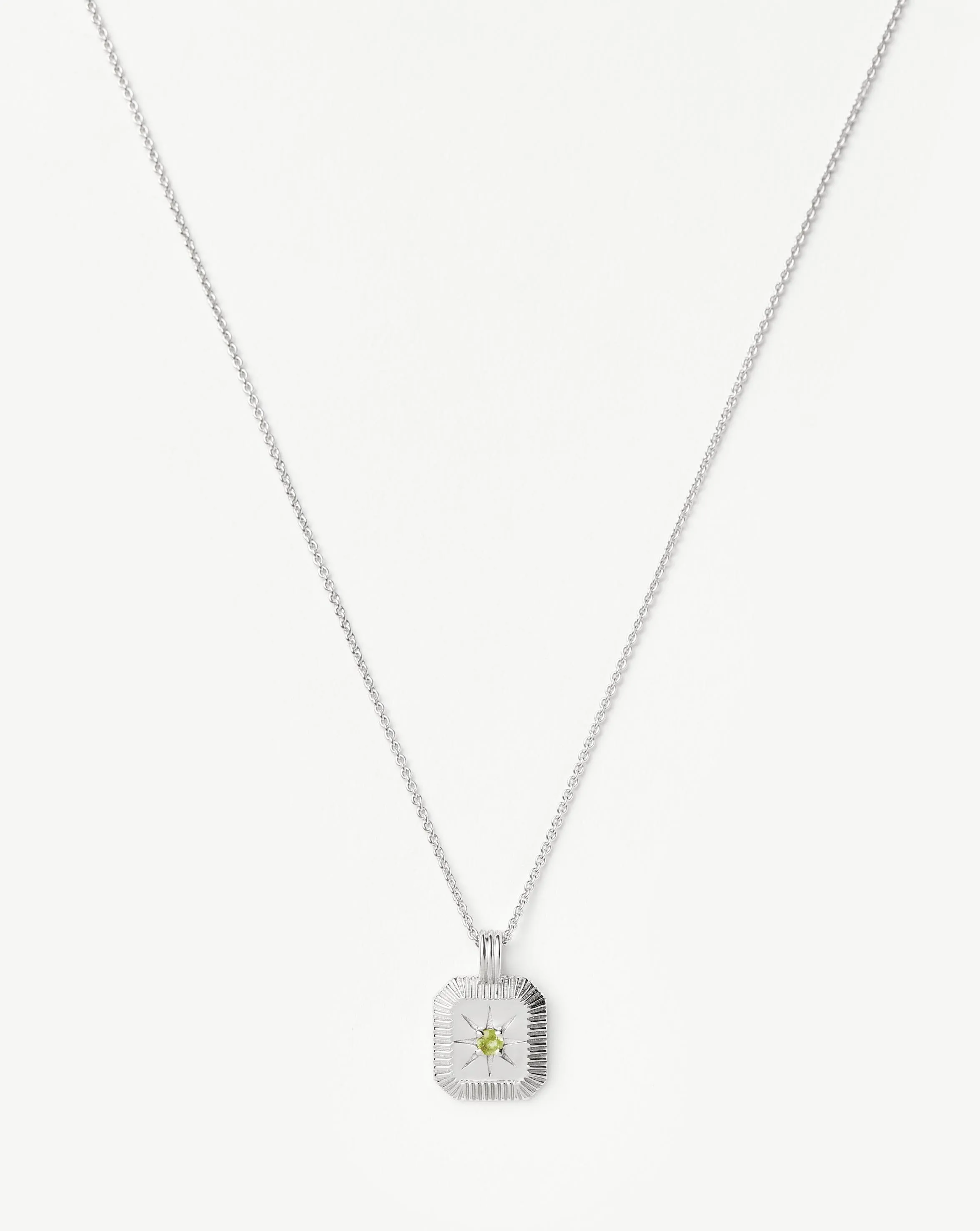 Stunning August Birthstone Pendant Necklace with Peridot Gemstone