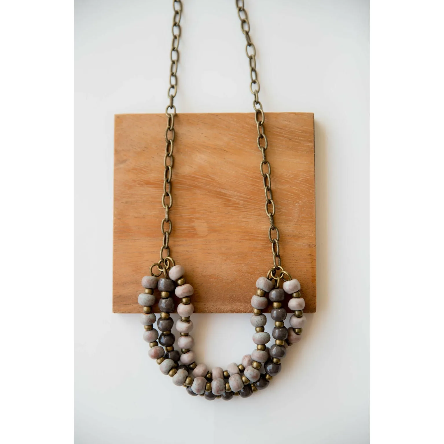 Bel Koz Mixed Triple Twist Clay Necklace